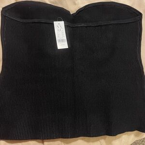 New York & Company Black Strapless sweater top